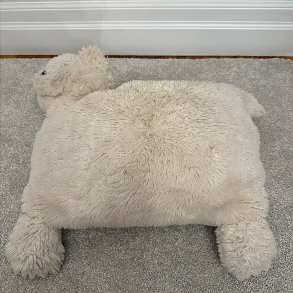 Cream Plush Animal Pillow pottery barn kids